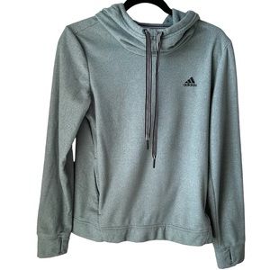 Adidas Green Cowl Neck Long Sleeve Hoodie Women’s Size Small